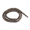 Natural Pyrite Beads Strands G-G839-01-4mm-2