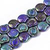Electroplate Glass Beads Strands EGLA-S190-01B-1