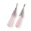 Natural Rose Quartz Big Pointed Pendants G-G797-05P-08-1