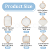 14Pcs 7 Styles Natural Freshwater Shell Pendants SHEL-BC0001-035-2