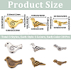 180Pcs 9 Colors Tibetan Style Alloy Beads TIBEP-PA0001-01A-2