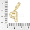 Brass Micro Pave Clear Cubic Zirconia Pendants KK-M289-01P-G-3