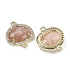 Natural Sunstone Faceted Oval Links G-B126-01G-10-2