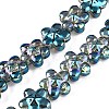 Electroplate Glass Beads Strands EGLA-T028-02N-1