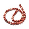 Natural Red Jasper Beads Strands G-P075-56-8mm-2