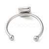 Non-Tarnish 304 Stainless Steel Open Cuff Ring Components X-STAS-I306-03P-3