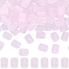 100Pcs Transparent Spray Painted Glass Beads GLAA-PA0001-60C-1