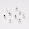 Brass Bullet Clutch Earring Backs KK-EC129-S-1