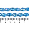 Transparent Electroplate Glass Beads Strands EGLA-N013-T6mm-B17-4