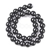 Synthetic Black Stone Beads Strands X-G-G088-6mm-3