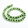 Glow in the Dark Luminous Style Handmade Silver Foil Glass Round Beads FOIL-I006-8mm-03-2