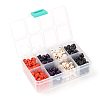 280Pcs 2 Sizes Dyed Synthetic Turquoise Beads G-LS0002-19-7