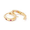 Cubic Zirconia Huggie Hoop Earrings EJEW-I260-20G-NR-3