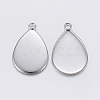 Tarnish Resistant 304 Stainless Steel Pendant Cabochon Settings STAS-P198-14A-1