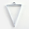 Rack Plating Alloy Triangle Open Back Bezel Pendants X-PALLOY-S047-09D-FF-2