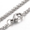Non-Tarnish 304 Stainless Steel Rolo Chain Necklaces X-NJEW-JN01228-02-1