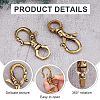 2Pcs Tibetan Style Brass Lobster Claw Clasp FIND-AR0002-51-4
