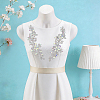 Brass Rhinestone Cloth Patches PATC-WH0031-003S-01-4