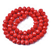Opaque Solid Color Glass Beads Strands EGLA-A034-P8mm-D22-3