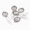 Tibetan Style Bookmark Cabochon Settings TIBE-S169-AS-NR-1