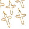 SHEGRACE Brass Micro Pave Cubic Zirconia Pendants XGRQ3D588-484G-1
