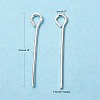 Silver Color Plated Iron Eye Pin X-EPS2.0cm-5