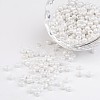 6/0 Opaque Colors Lustered Round Glass Seed Beads X-SEED-A012-4mm-121-1