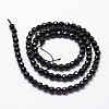 Natural Dyed & Heated Black Onyx Beads Strands X-G-D840-22-4mm-2