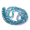 Spray Painted Crackle Glass Beads Strands CCG-Q002-6mm-06-2