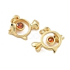 Brass Pave Cubic Zirconia Pendants KK-P325-40G-2