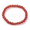 Natural Carnelian(Dyed) Beads Stretch Bracelets BJEW-F380-01-A10-1