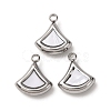 304 Stainless Steel Resin Pendants STAS-P406-15D-P-1