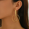 Iron Hollow Circle Dangle Stud Earrings RS3089-4