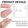 6Pcs Hollow 925 Sterling Silver Charms STER-DR0001-35-3