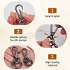 DIY Keychain Clasp Findings Kits DIY-SP0003-47B-5