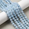 Natural Chalcedony Beads Strands X-G-S333-8mm-004-1-5