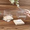 Acrylic Baseball Display Cases with Wooden Base ODIS-WH0081-16-3