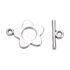 Flower Tibetan Style Alloy Toggle Clasps A0977Y-1