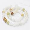 Natural Green Banded Calcite(Afghan Jade) Round Beads Strands GSR10mmC008-3