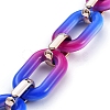 Handmade Two Tone Opaque Acrylic Cable Chains AJEW-JB00635-03-3