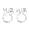 Resin Clip-on Earring Findings FIND-H046-12-1