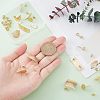 Mixed Shapes Brass Stud Earring Findings KK-FH0003-75-3