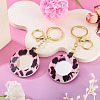 2Pcs PU Mirror Keychains KEYC-TADJ0001-05A-4