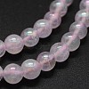 Electroplated Natural Rose Quartz Beads Strands G-K285-06-6mm-3