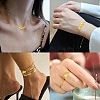 468Pcs 5 Style Brass Round Textured Spacer Beads KK-CJ0002-13-6