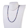 Natural Lapis Lazuli and Agate Beaded Necklaces NJEW-JN02241-4