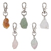 5Pcs 5 Styles Nuggets Gemstone Pendant Decoraiton HJEW-JM01435-S-1