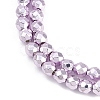 Baking Paint Electroplated Synthetic Non-magnetic Hematite Beads Strands G-H072-A01-01I-3