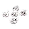 Non-Tarnish 304 Stainless Steel Charms STAS-Q201-T445-11S-3