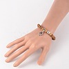 Wood Beaded Stretch Bracelets BJEW-JB02126-4
